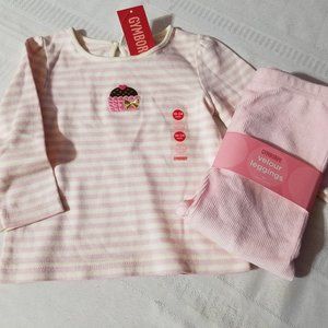 Gymboree Sweeter Than Chocolate 18-24 month shirt 2T velour pink leggings NWT.